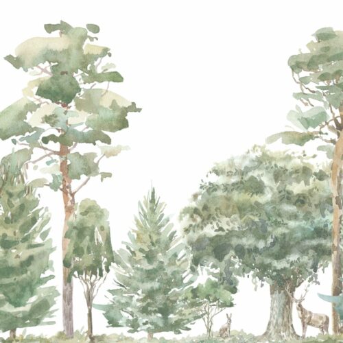 Detalle de Papel pintado CANADÁ de Be Tip Top, diseño de hojas y ramas en tonos tierra y verde, ideal para salones, recibidores, dormitorios o espacios con estilo natural y acogedor.