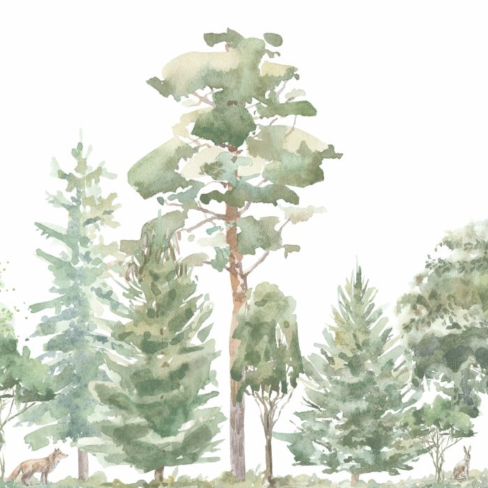 Detalle de Papel pintado CANADÁ de Be Tip Top, diseño de hojas y ramas en tonos tierra y verde, ideal para salones, recibidores, dormitorios o espacios con estilo natural y acogedor.