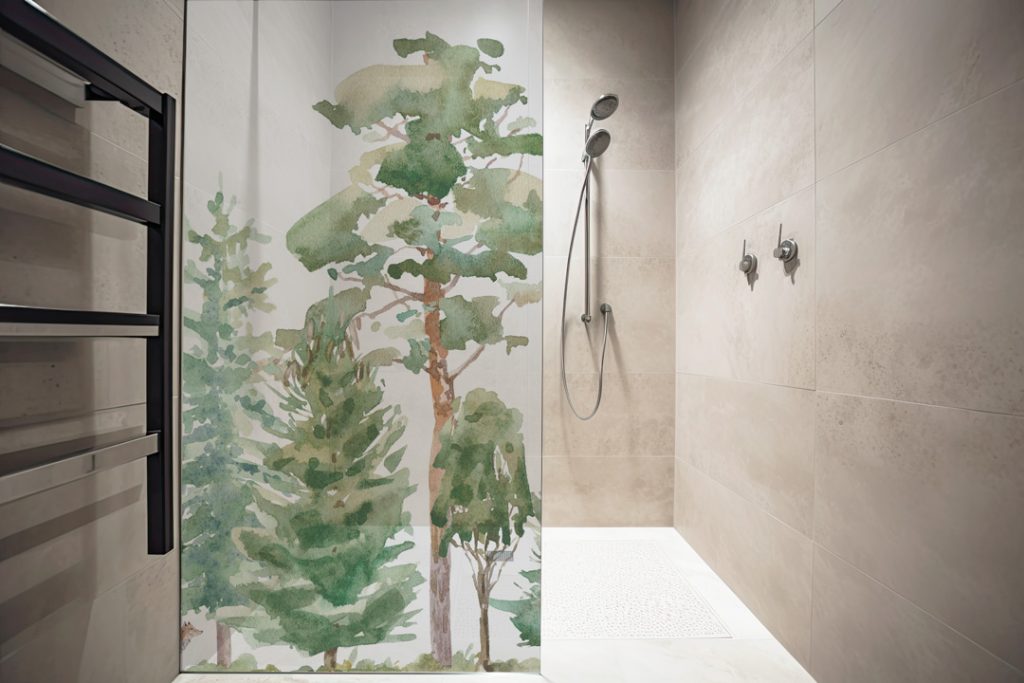 Papel pintado CANADÁ de Be Tip Top, diseño de hojas y ramas en tonos tierra y verde, ideal para salones, recibidores, dormitorios o espacios con estilo natural y acogedor.