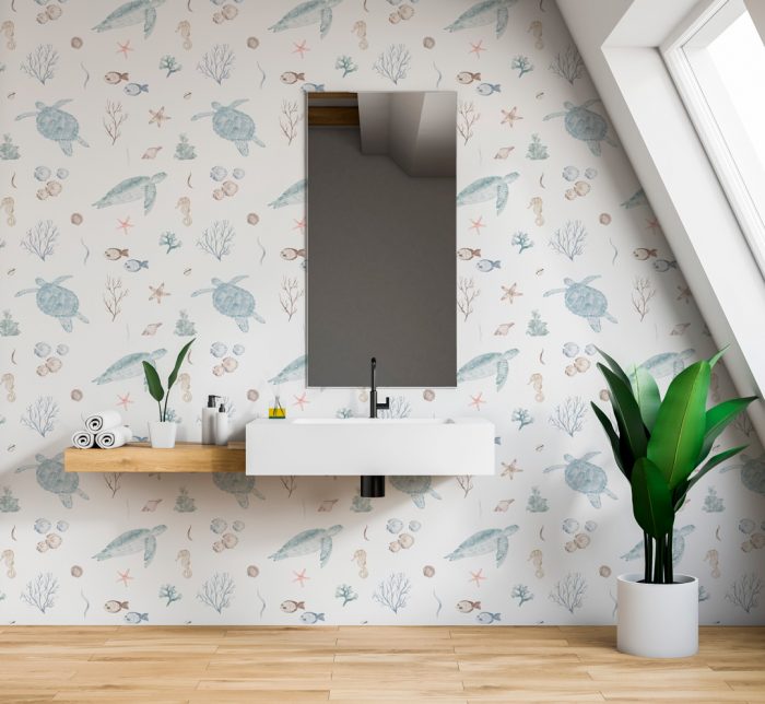 Papel Pintado Under the sea agua multi - Imagen 2