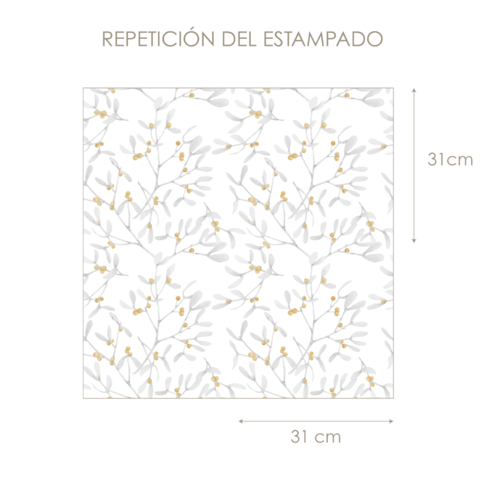 Papel Pintado Muérdago mostaza - Imagen 4