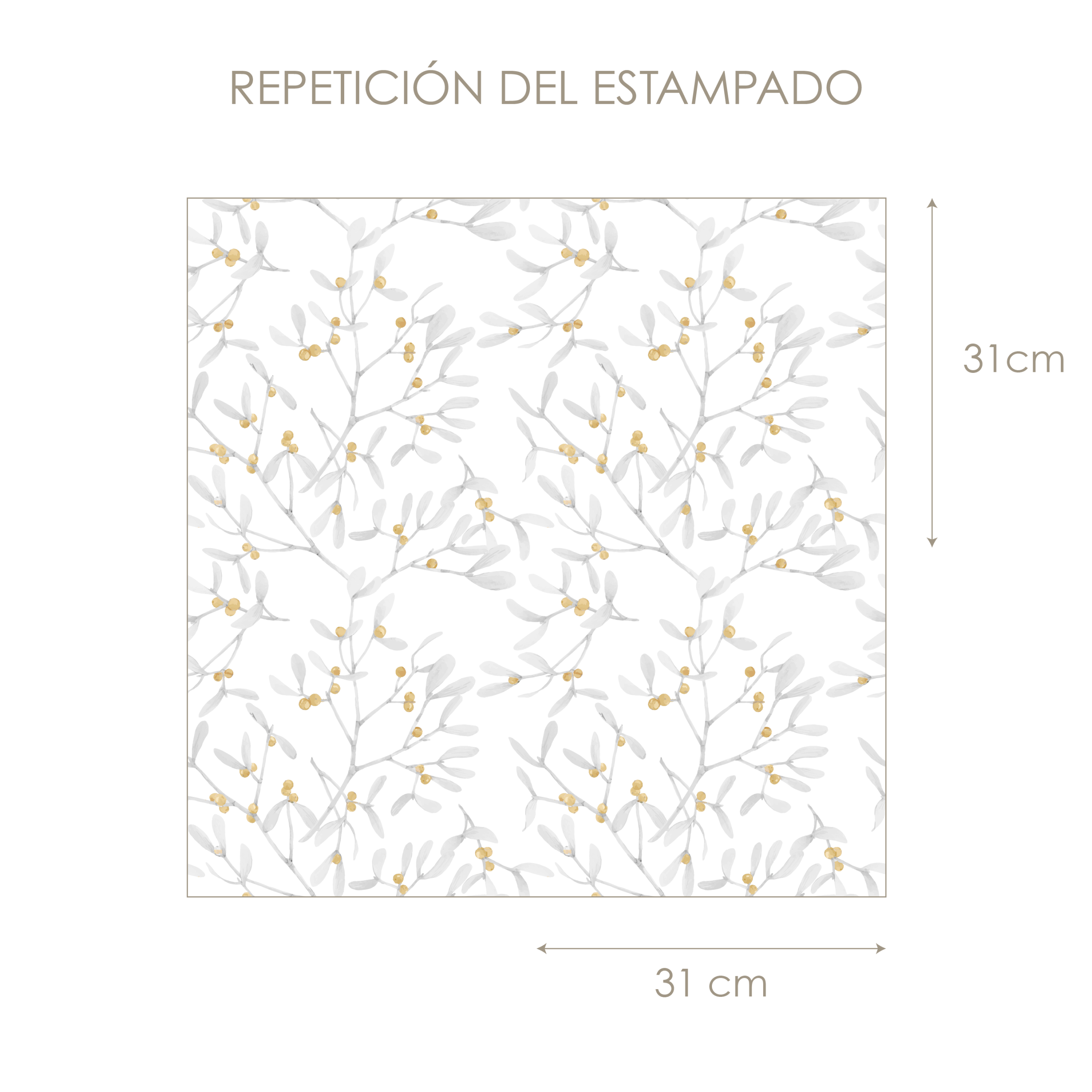 Papel Pintado Muérdago mostaza - Imagen 4