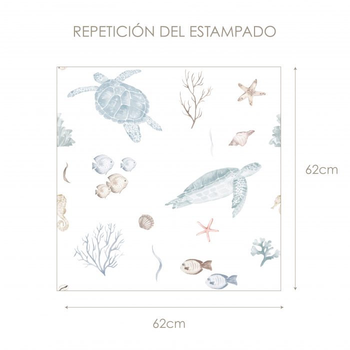 Papel Pintado Under the sea agua multi - Imagen 4