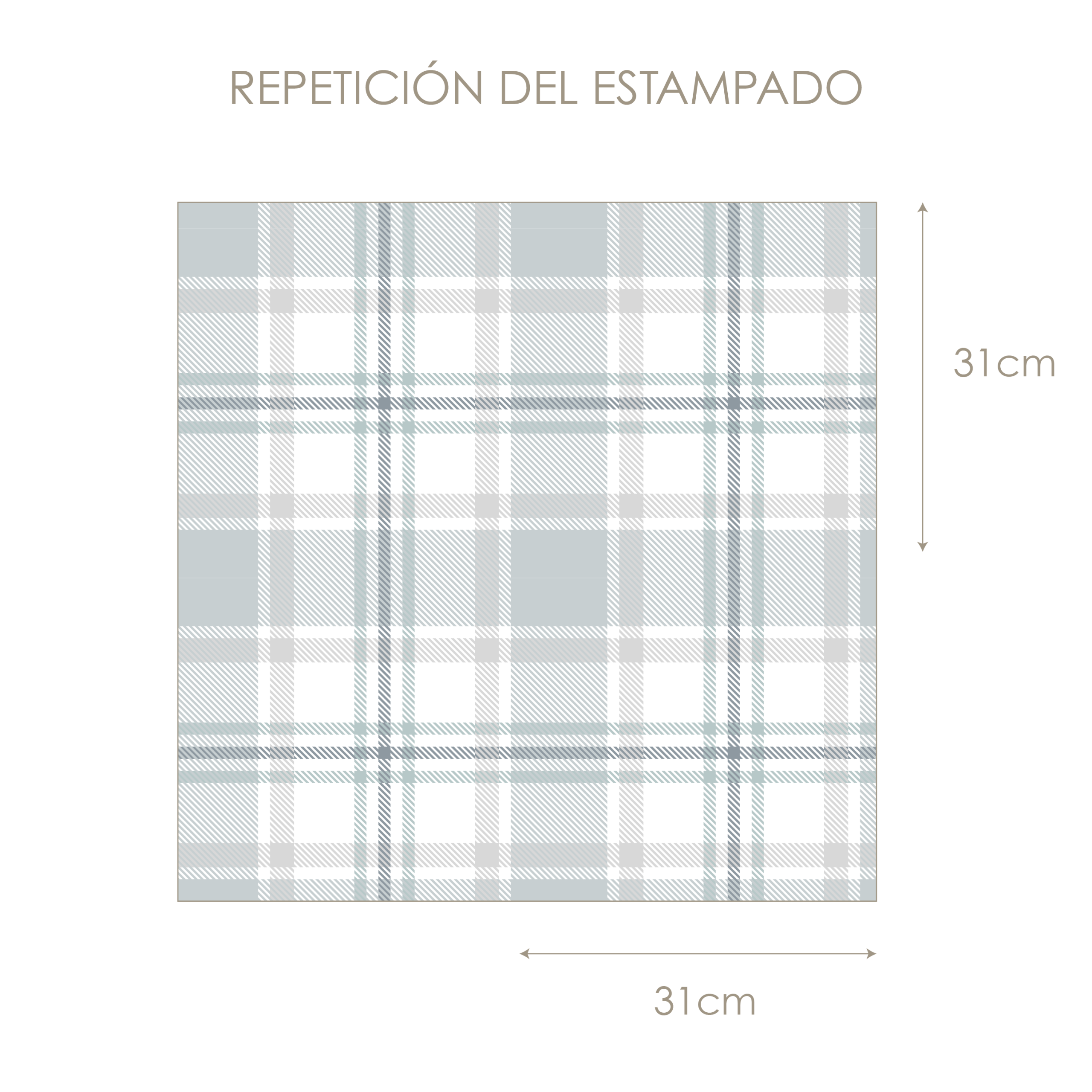 Papel Pintado Tartán agua - Imagen 4