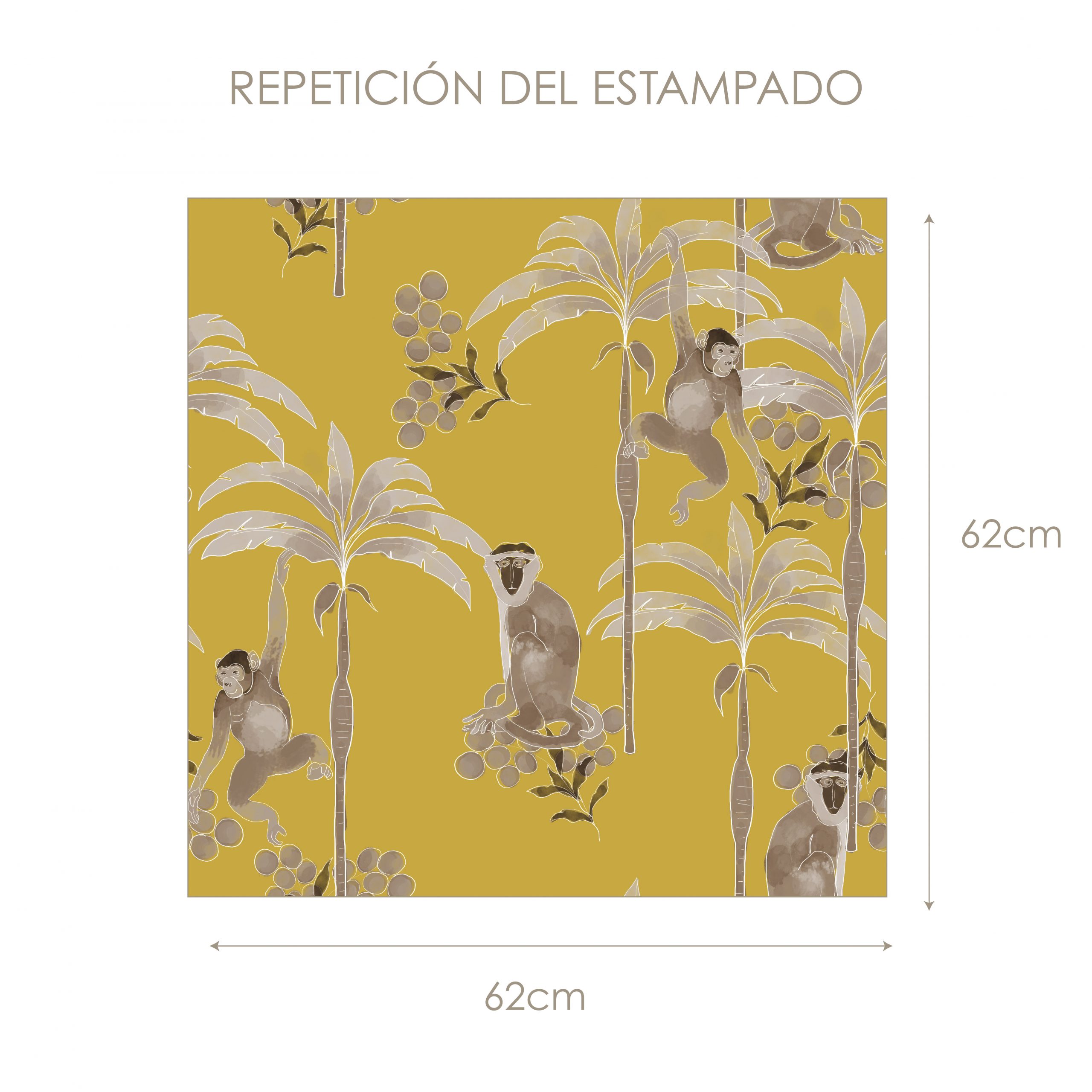 Papel Pintado Macaco Mostaza - Imagen 5
