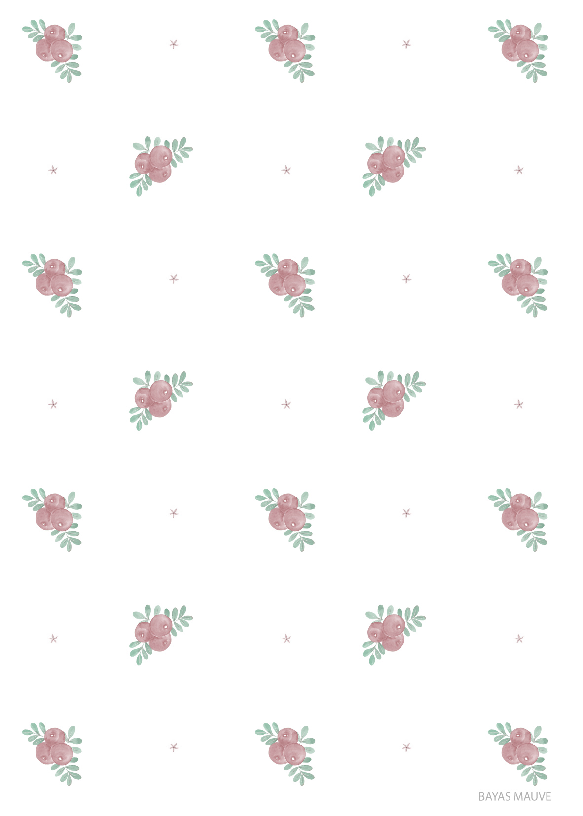 Papel pintado Bayas Mauve