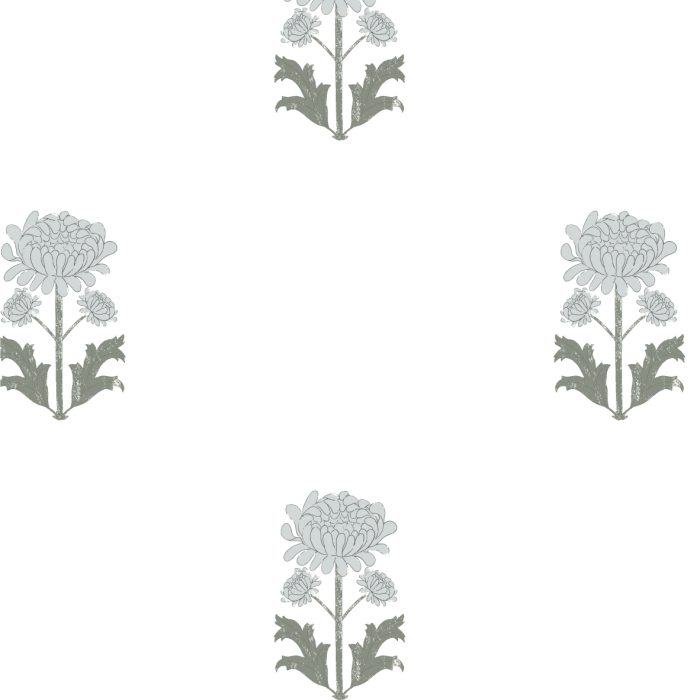 Detalle del papel pintado GADEA de Be Tip Top, motivo floral en tonos beige y verde, textura natural para ambientes cálidos y acogedores.