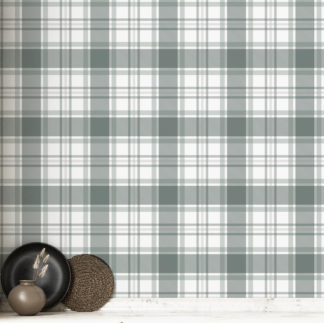 Papel Pintado Tartán Verde - Imagen 3