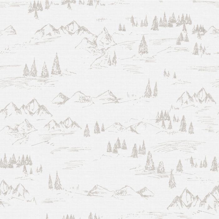 Detalle Papel pintado PIRINEOS de Be Tip Top, diseño textil en tonos neutros con textura natural, ideal para salones o dormitorios de estilo cálido y acogedor.