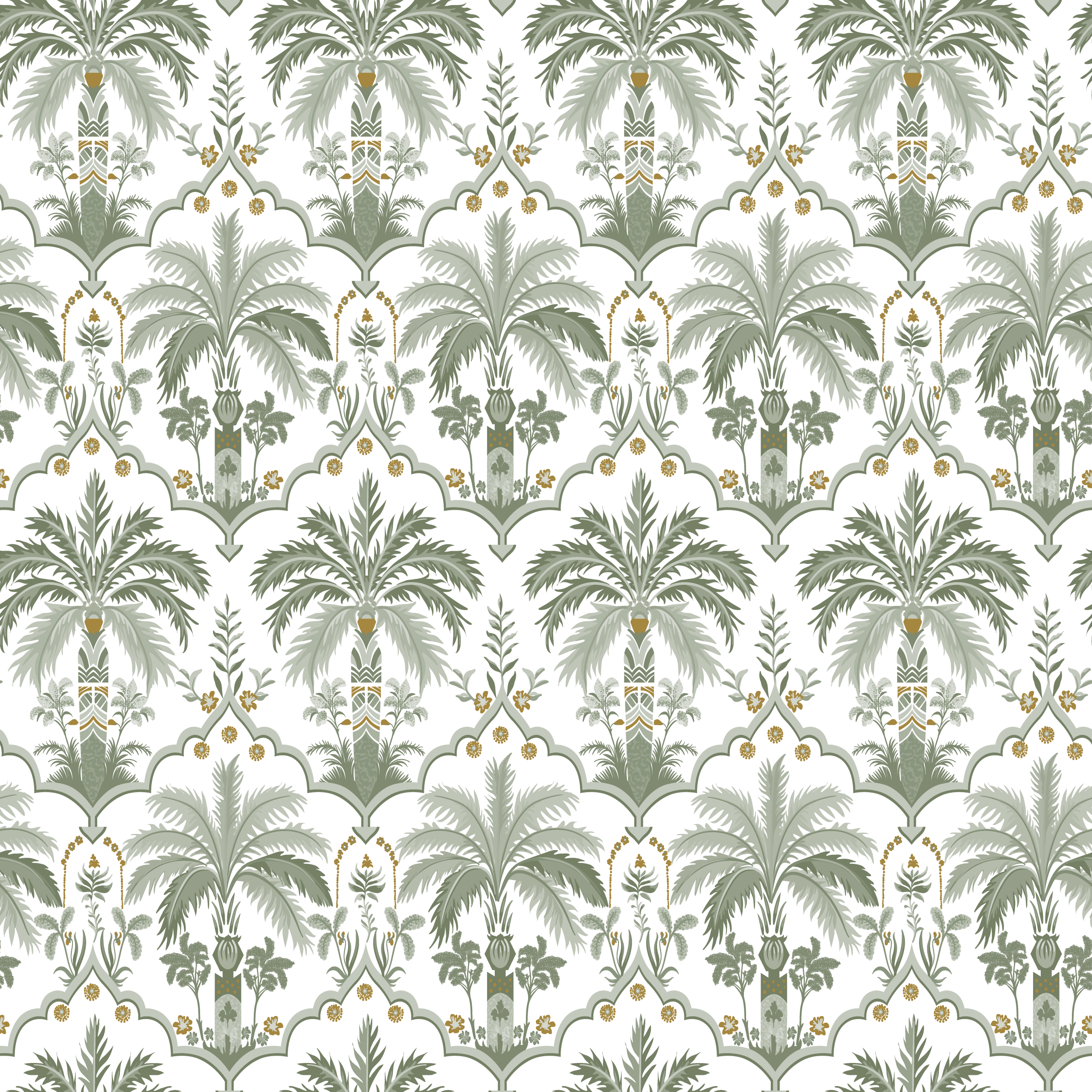 Papel Pintado Palmetto verde - Imagen 4