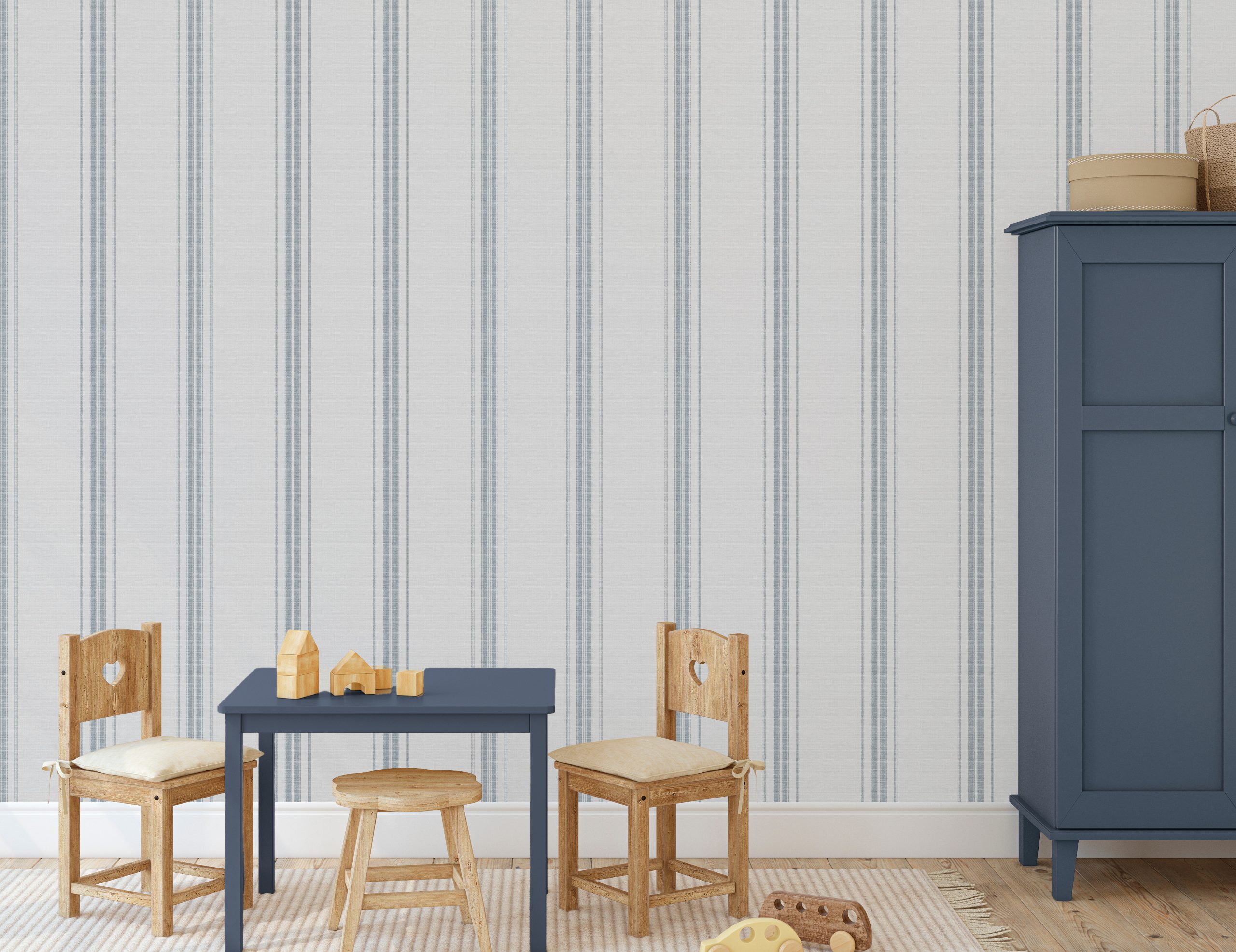 Papel Pintado Raya Cannes Navy - Imagen 3