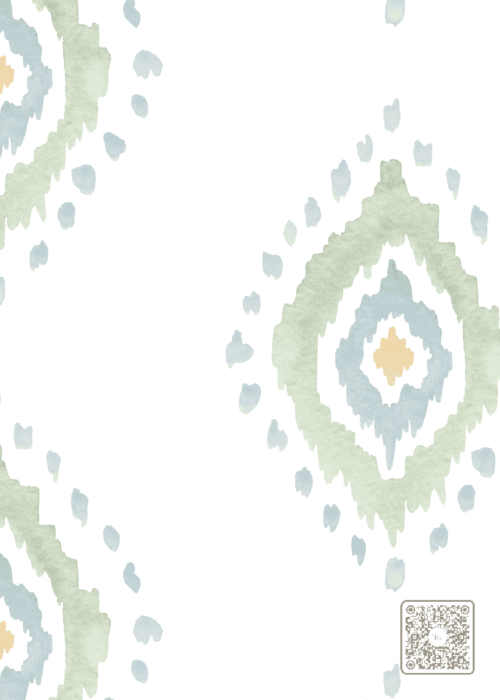 Papel pintado MALLORCA VERDE de Be Tip Top, diseño floral con hojas y ramas en tonos verde salvia y beige, ideal para salones o dormitorios con estilo natural y mediterráneo.