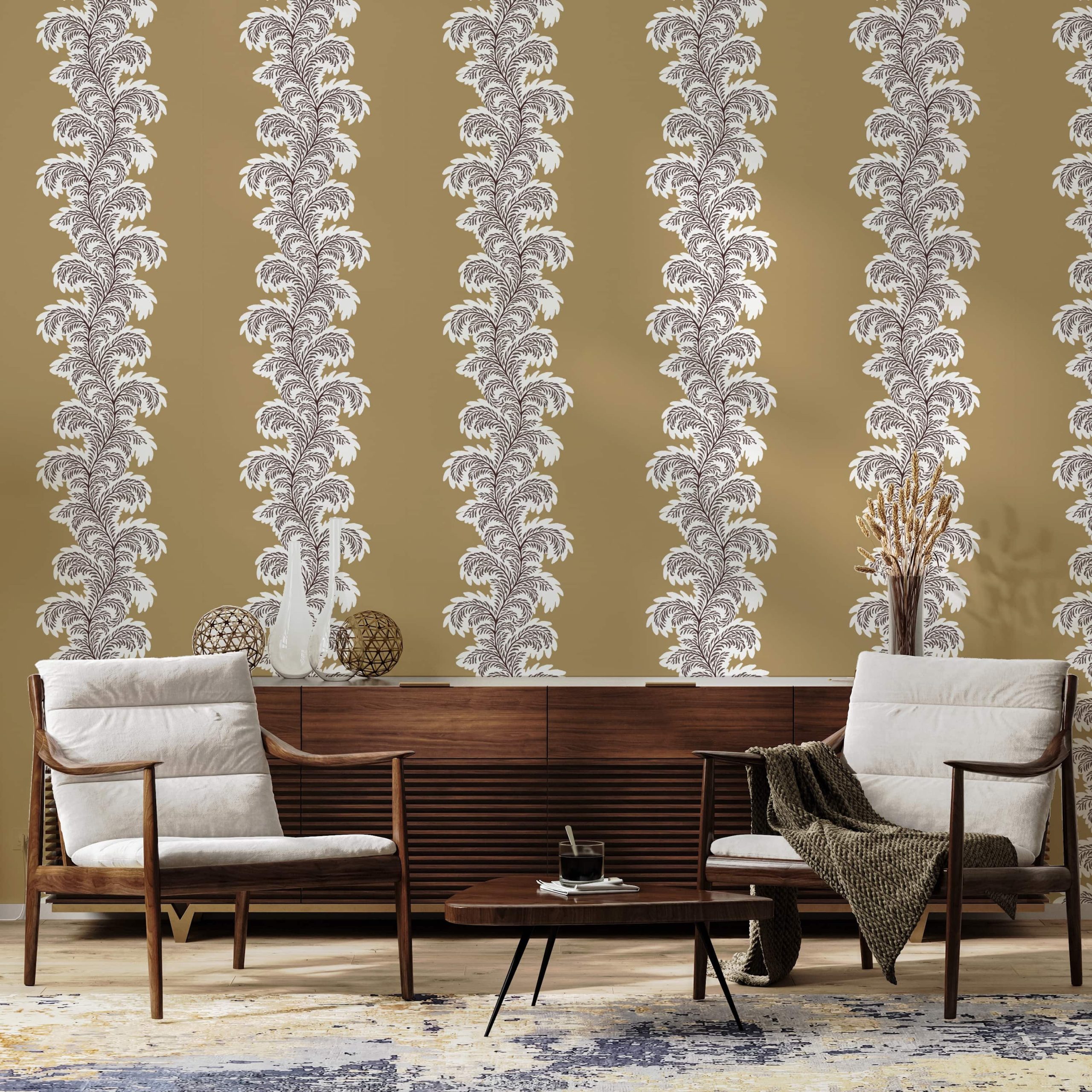 Papel Pintado Penacho Caqui - Imagen 3