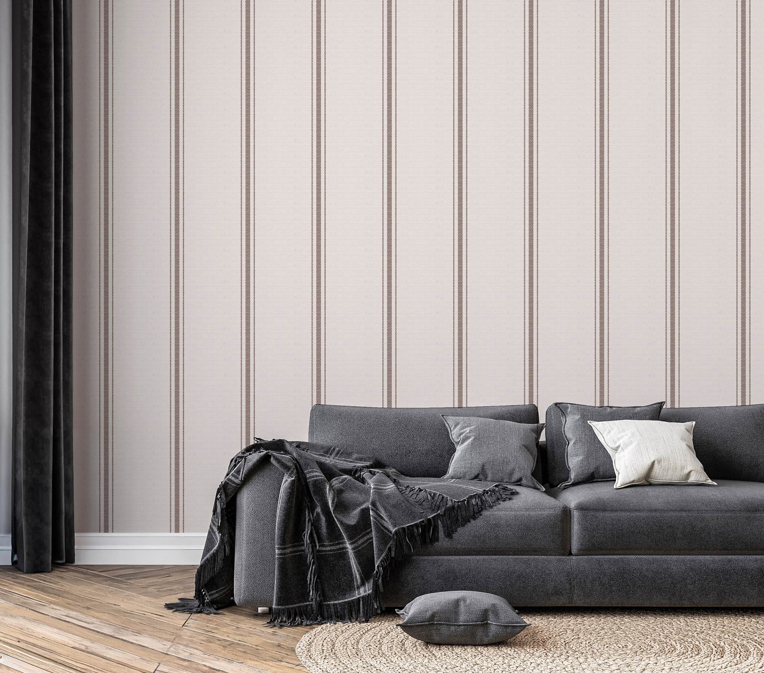 Papel Pintado Raya Manon Chocolate - Imagen 2