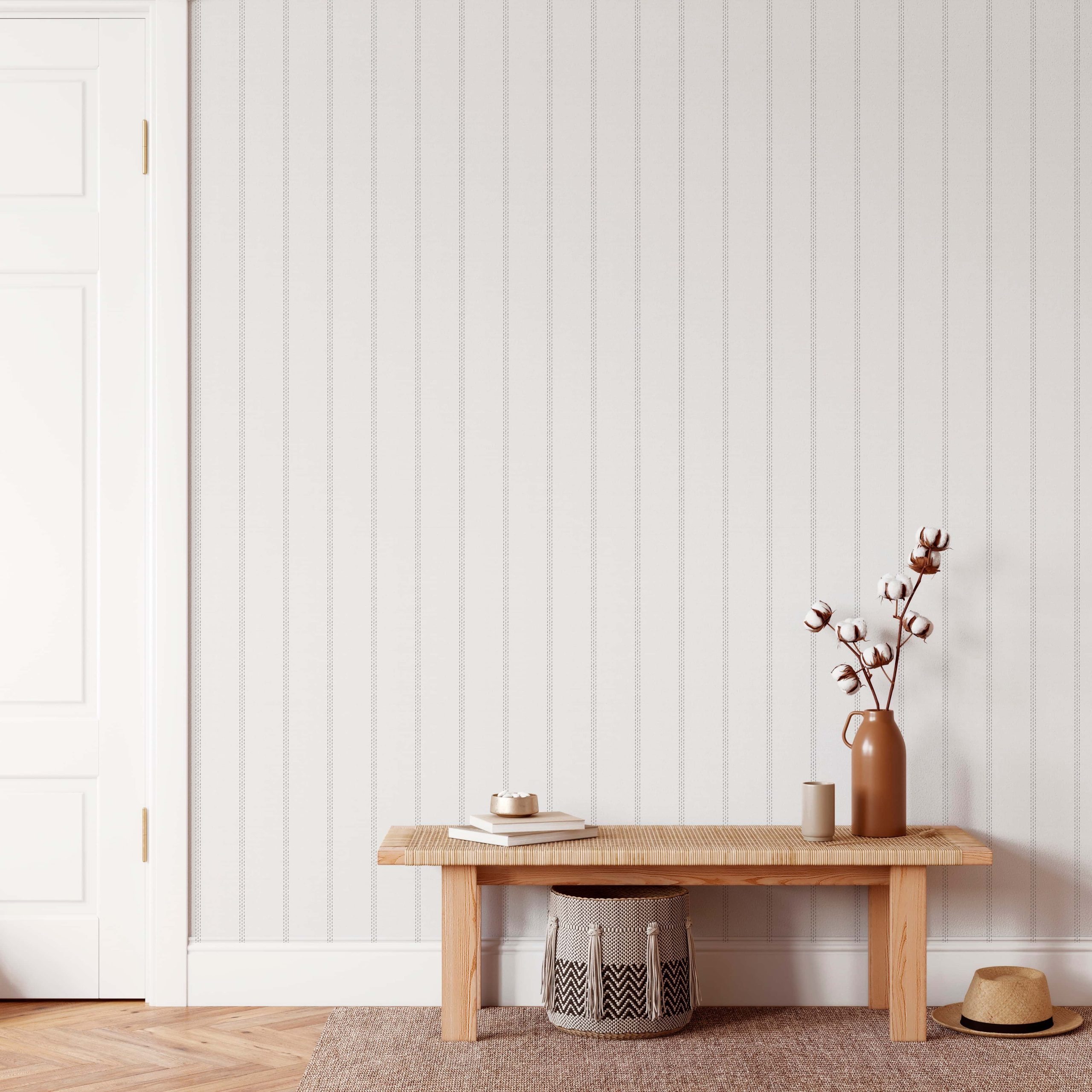 Papel Pintado Sashiko Antracita - Imagen 3