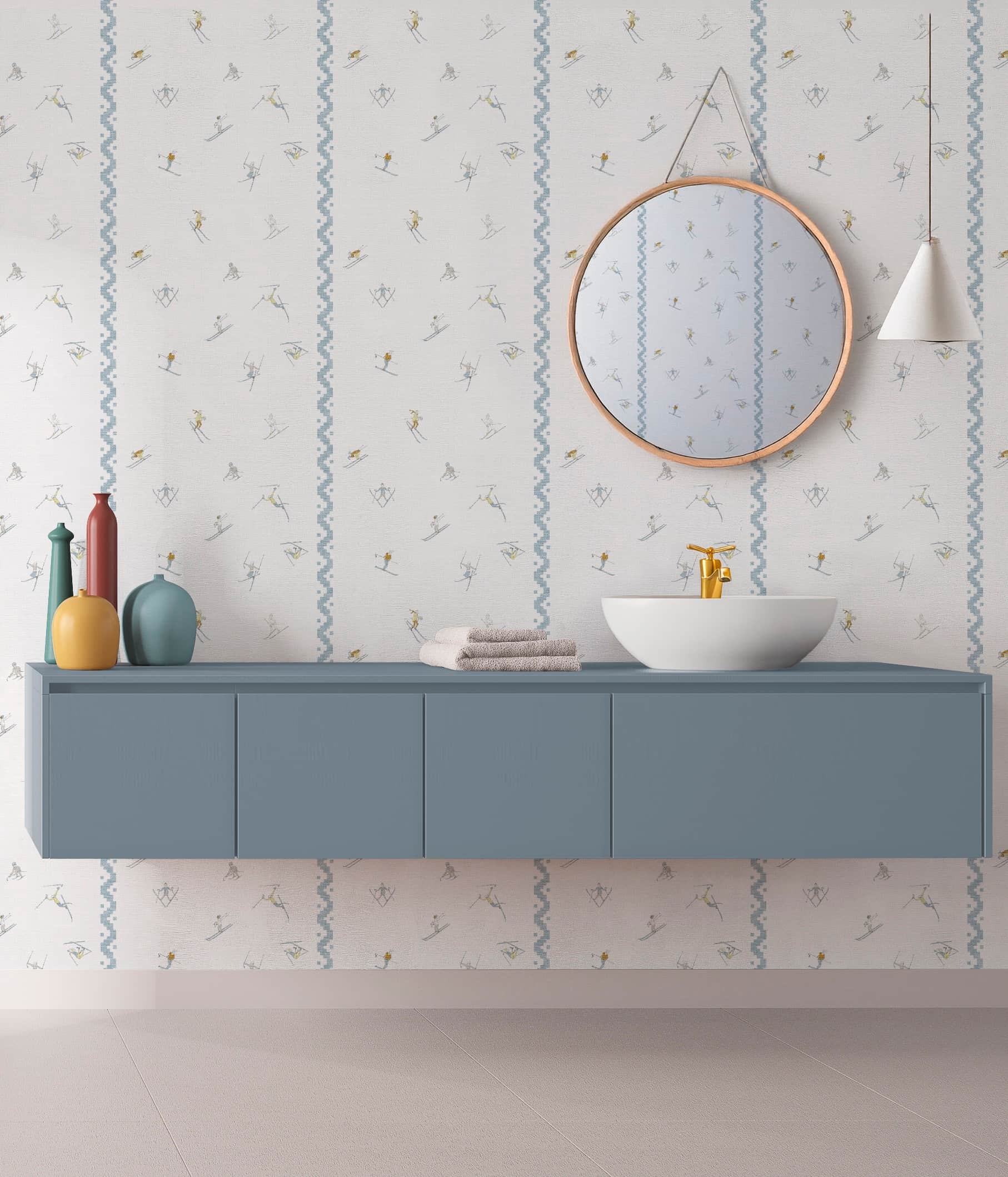 Papel Pintado Ski Navy - Imagen 3