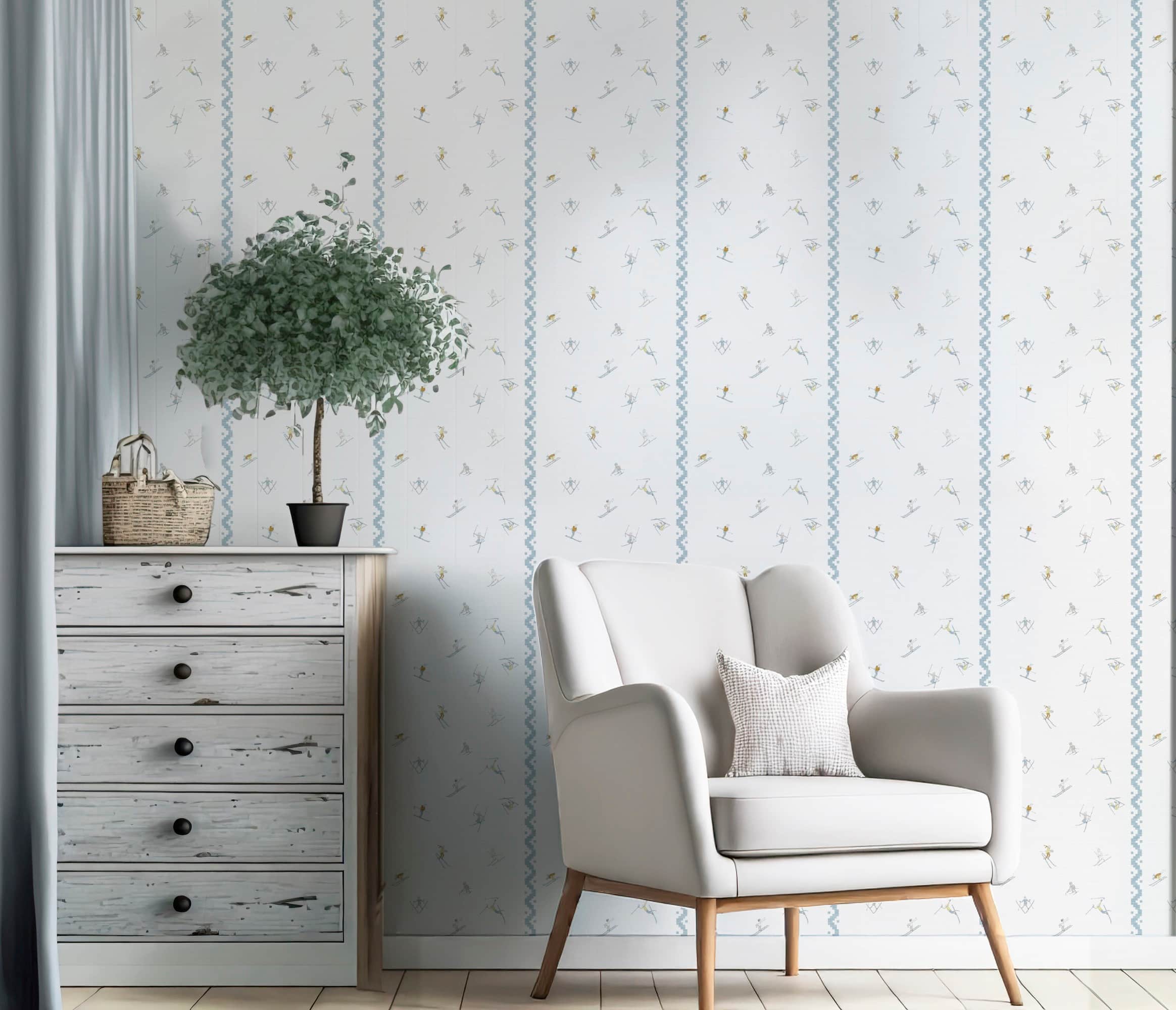 Papel Pintado Ski Navy - Imagen 2