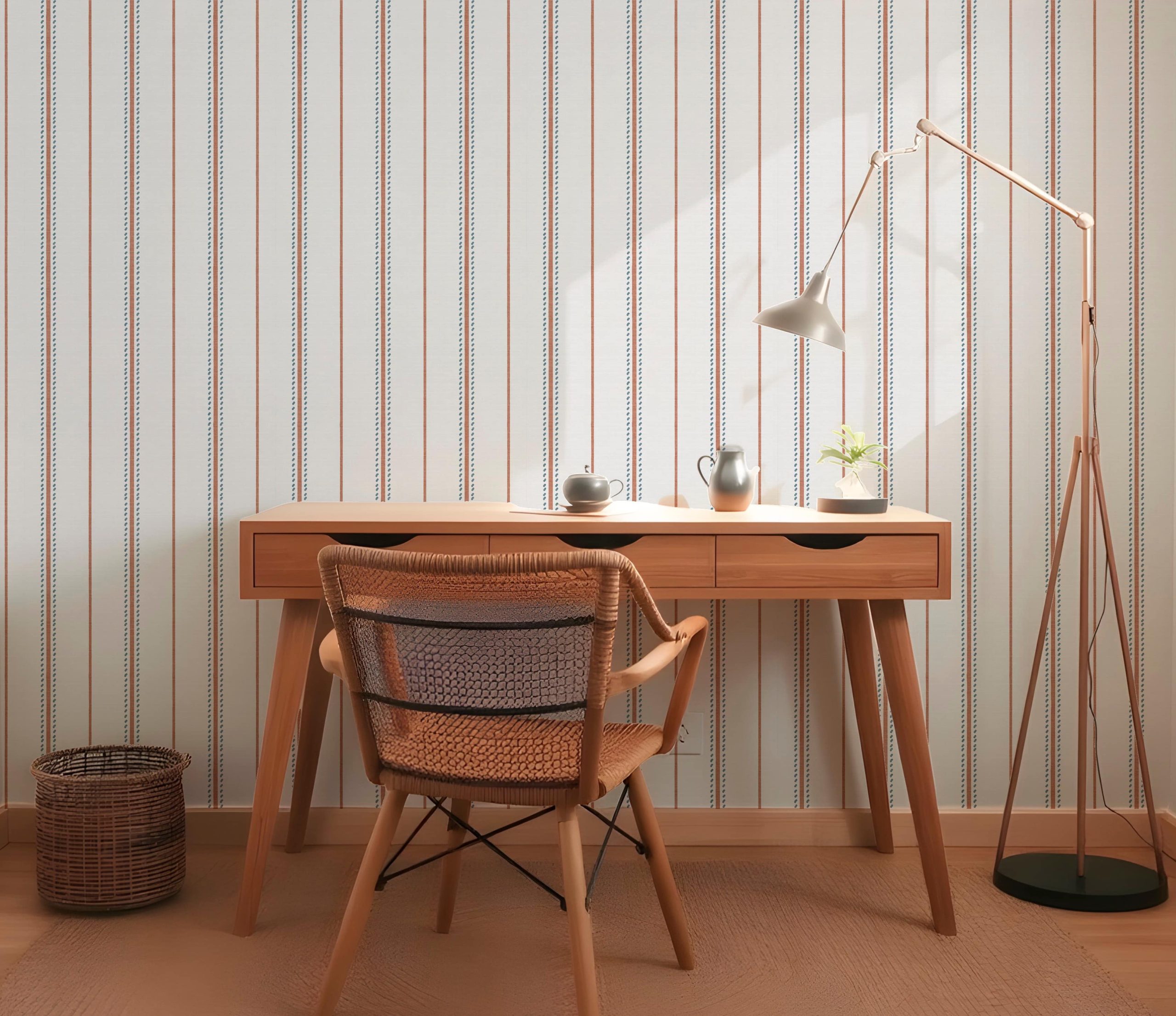 Papel Pintado Ticking Teja - Imagen 3