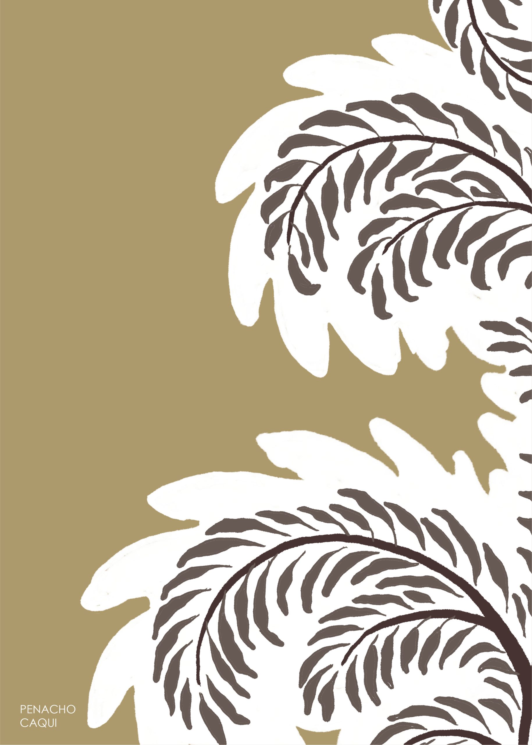 Papel Pintado Penacho Caqui - Imagen 4