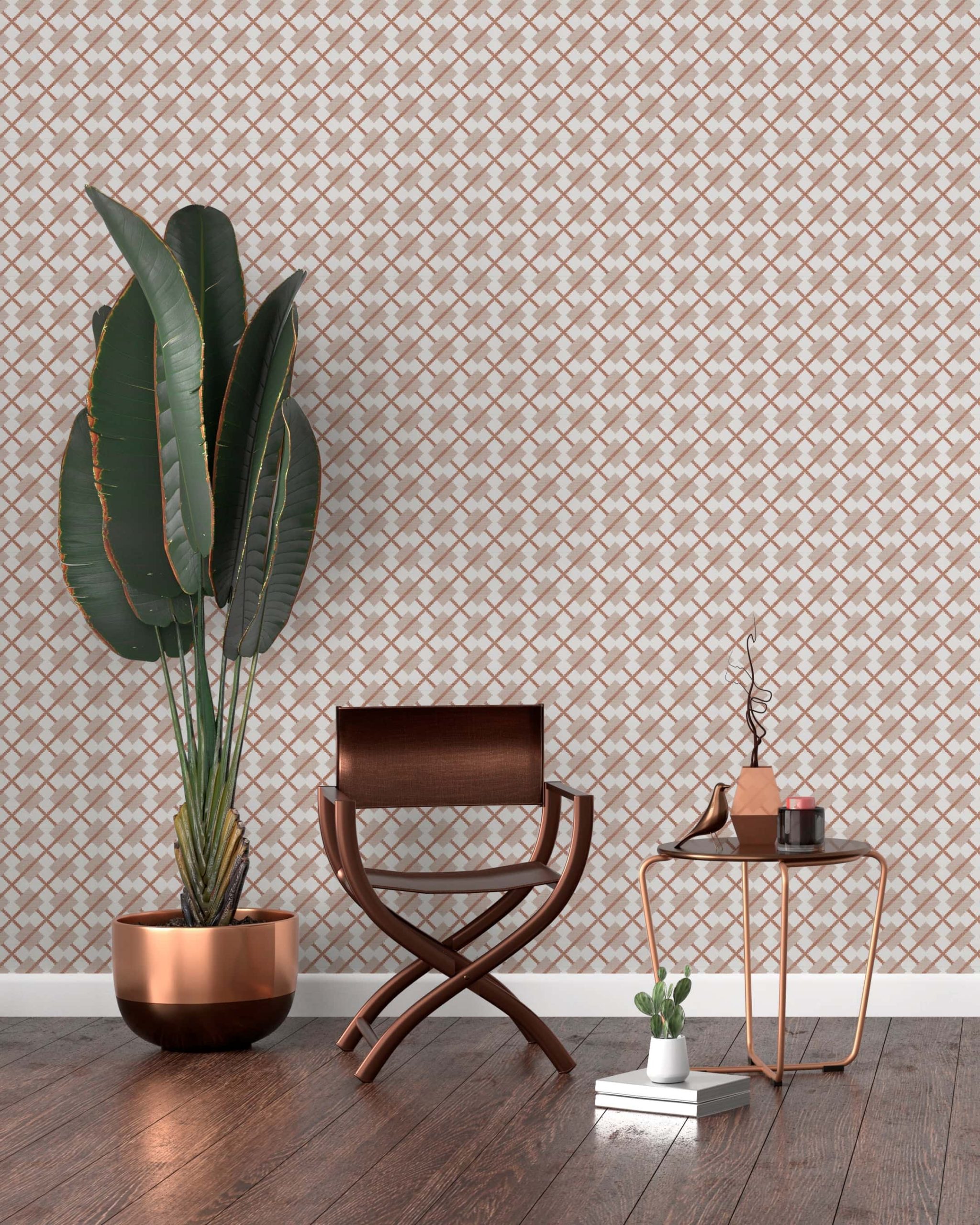 Papel Pintado Retícula Teja - Imagen 3