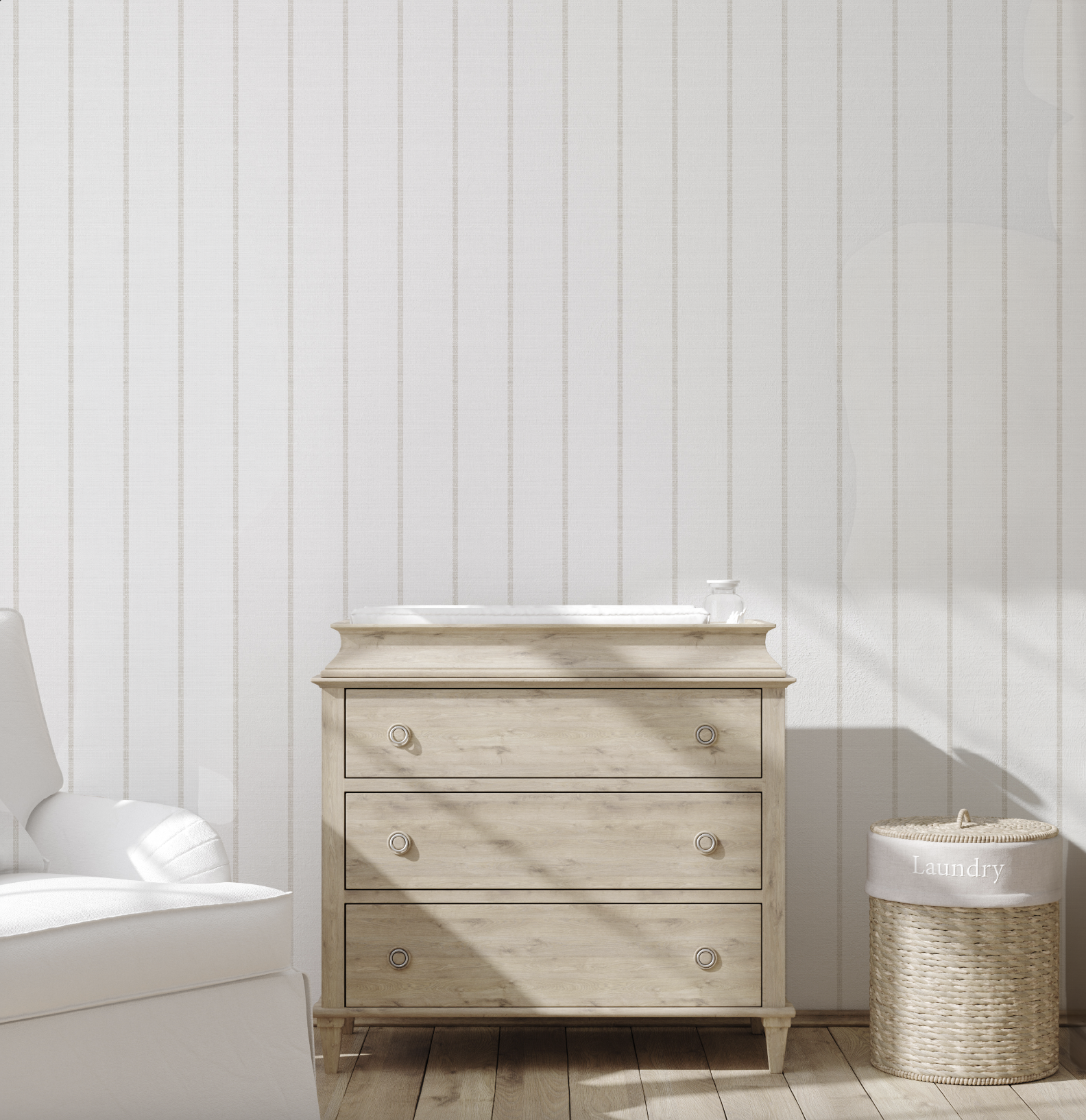 Papel Pintado Raya Cambridge Beige - Imagen 3